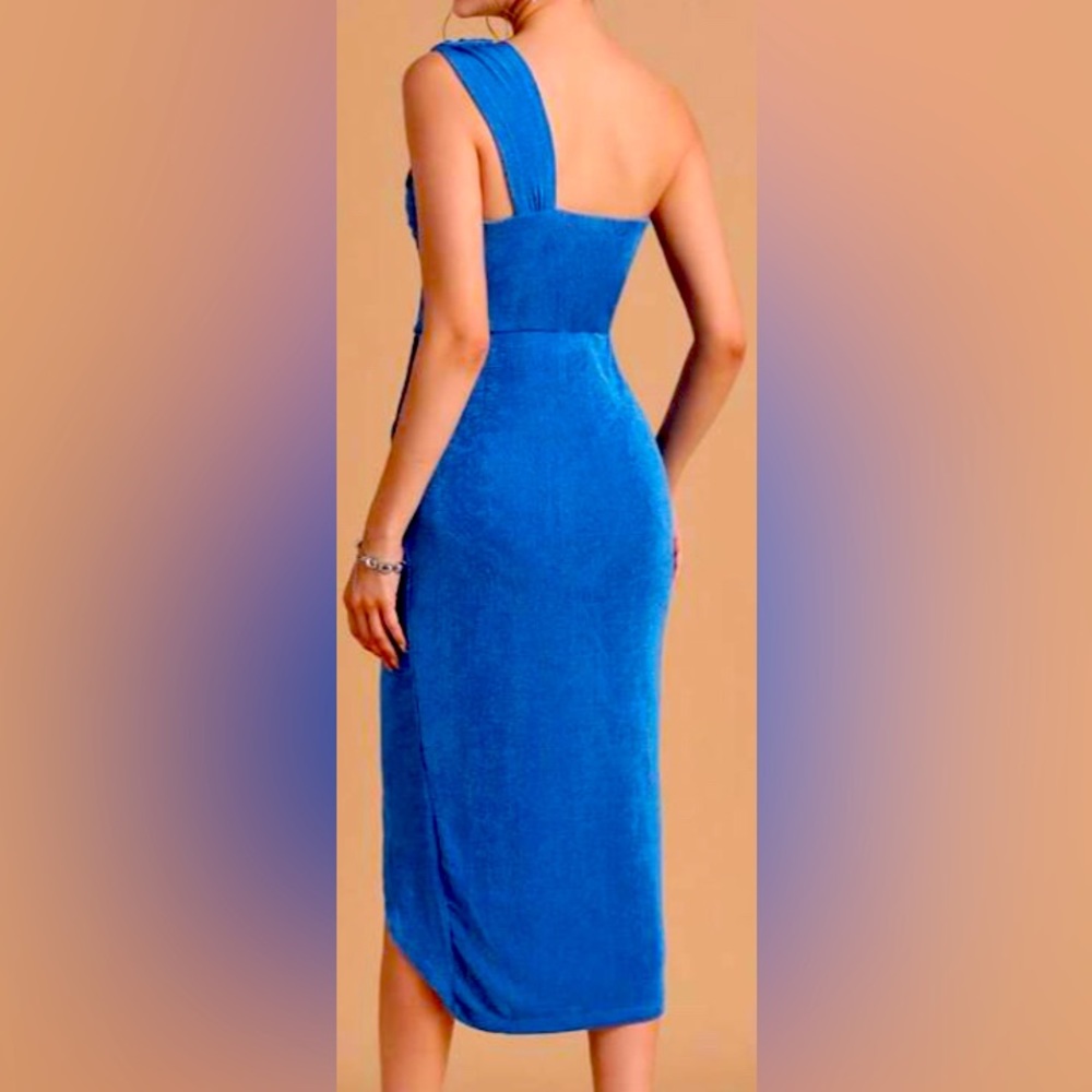 Blue One Shoulder Dress